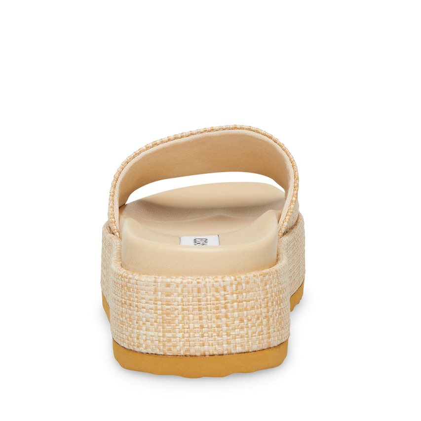 Sandalias de Diapositivas Steve Madden Kasper Natural Mujer Beige | ES KP8061